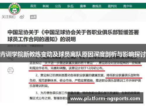 青训学院新教练变动及球员离队原因深度剖析与影响探讨